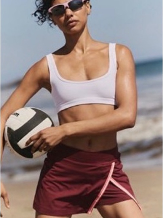 Free People Dresses & Skirts - Free People Maroon Athletic Skort with Pink Trim